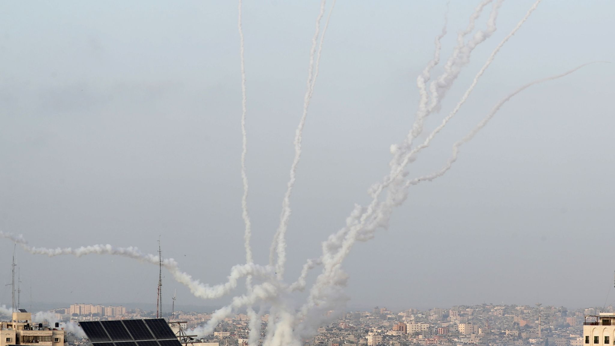 '20 killed' in Gaza Strip air strikes after Hamas fires rockets towards Jerusalem | World News ...