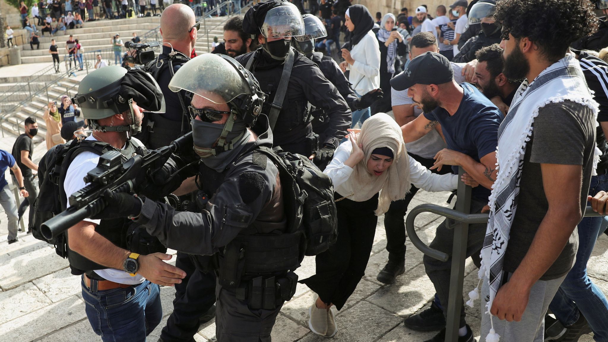 Israel: Nationalist march re-routed in Jerusalem following clashes that saw  more than 300 hurt | World News | Sky News