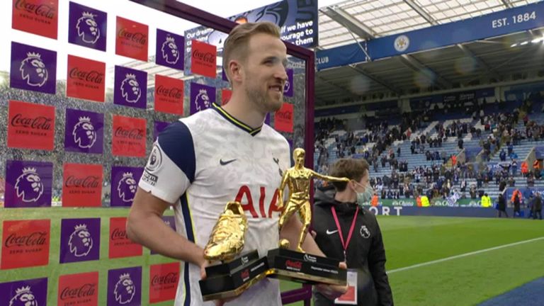 Kane wins Golden Boot & Playmaker awards | Video | Watch TV Show | Sky ...