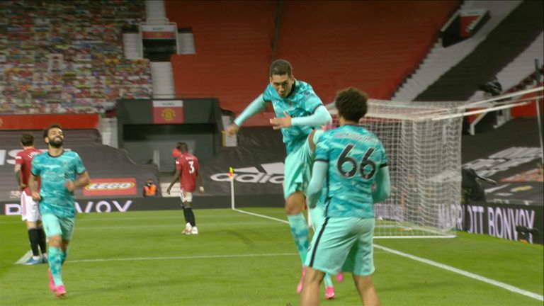Firmino scores his second (47) Manchester Utd 1 - 3 Liverpool