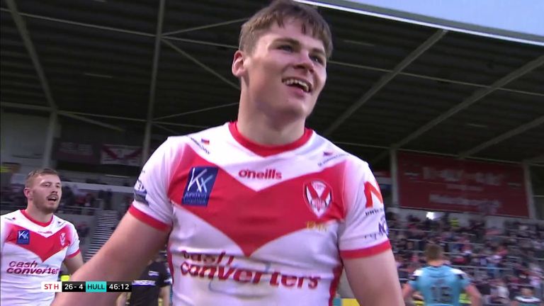 Jack Welsby scored his first ever hat-trick for the Saints against Hull FC in Super League recently