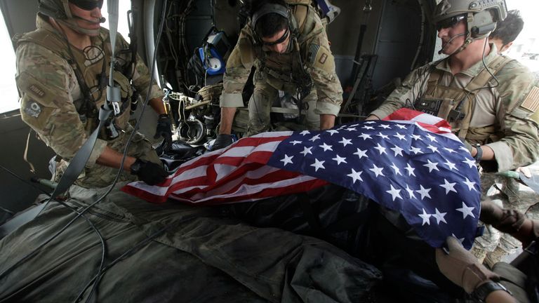 The human cost of the Afghanistan war has been the lost of thousands of US and NATO troops. Pic: AP