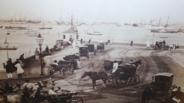 Bombay&#39;s wharf, where people arriving from the UK would disembark