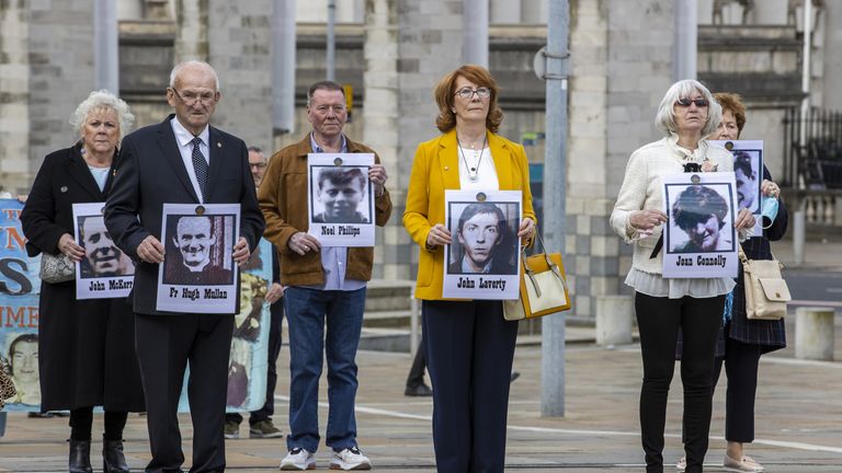 Families of people killed at Ballymurphy outside the inquest