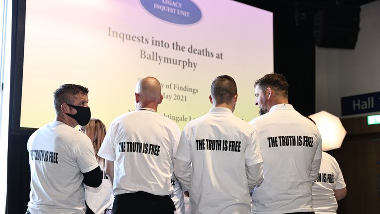 Relatives of the nine men and one woman who were killed applauded when Mrs Justice Keegan exonerated them and found there had been a disproportionate use of force.