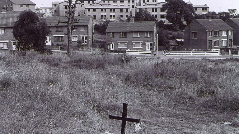 The scene in Ballymurphy where the shootings happened in August 1971