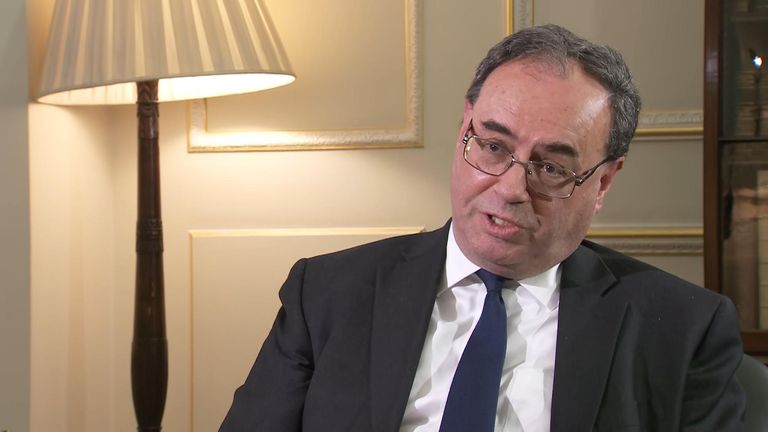 The governor of the Bank of England , Andrew Bailey, spoke to Ed Conway, Sky&#39;s economics editor.