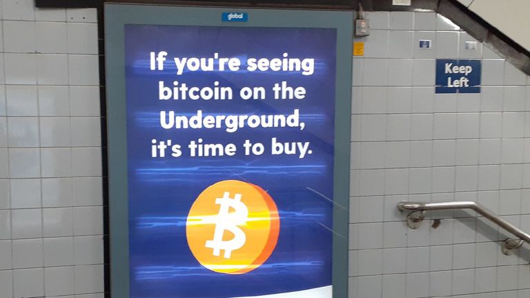 Undated handout photo issued by the Advertising Standards Authority (ASA) of a poster for Luno, a cryptocurrency exchange service