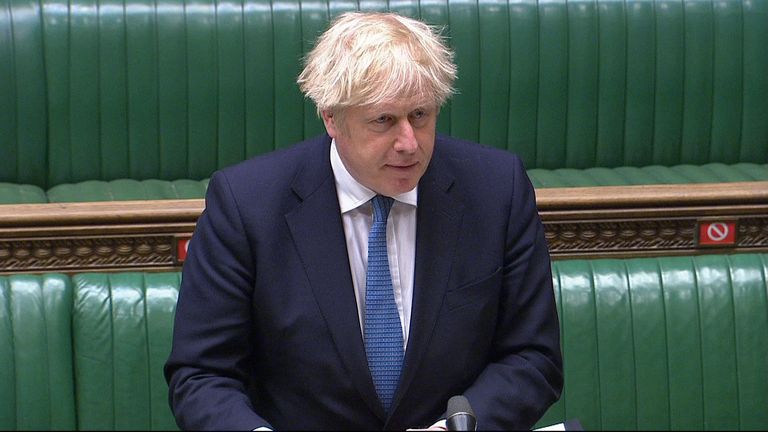Boris Johnson says the government will establish a UK commission on COVID commemoration.