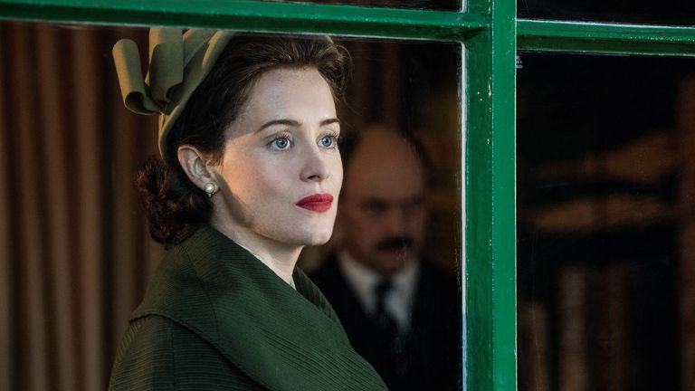 Claire Foy as the Queen in The Crown. Pic: Stuart Hendry / Netflix
