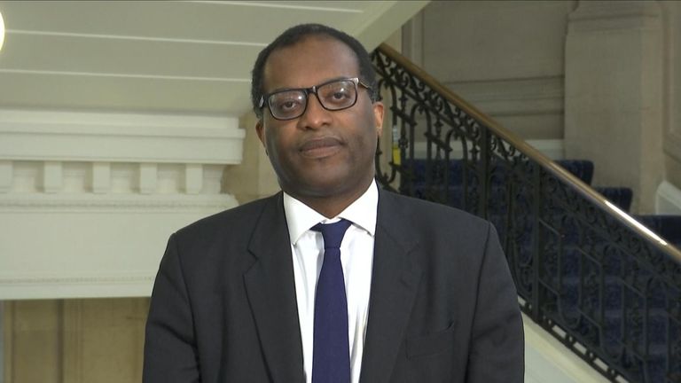 Kwasi Kwarteng had been pressed on whether all lockdown restrictions will be lifted next month.