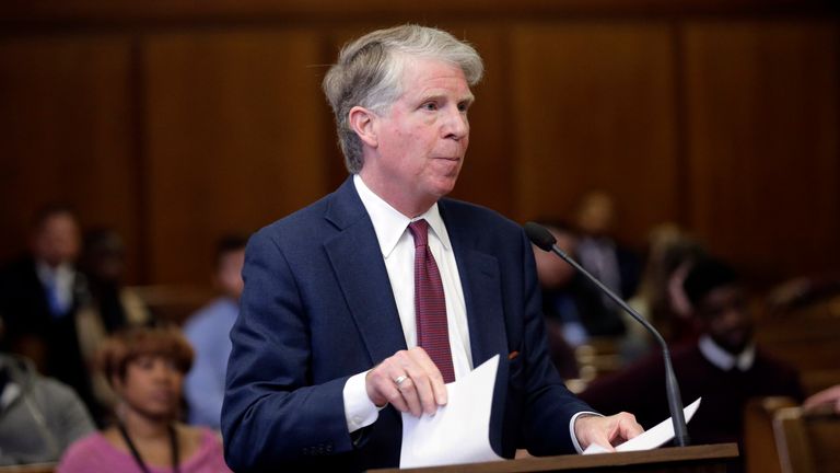 Manhattan District Attorney Cyrus Vance. Pic: Associated Press