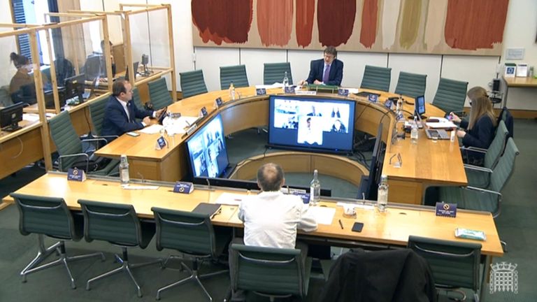 Dominic Cummings giving speaking at the Commons Science and Technology Committee