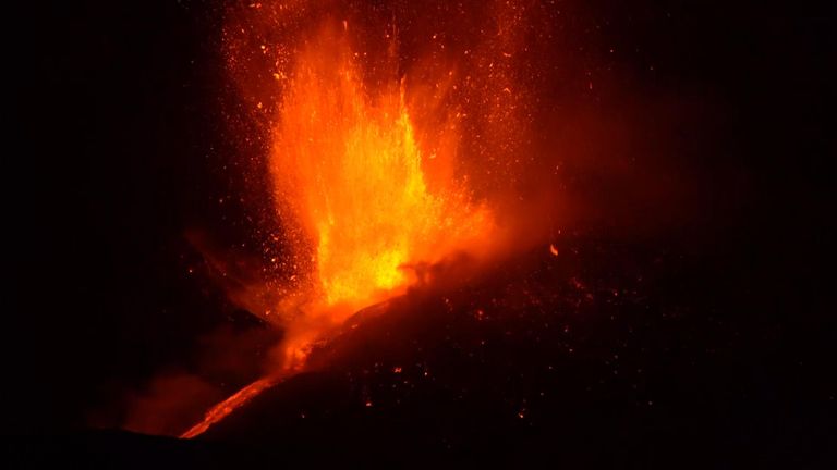 According to Catania&#39;s National Institute of Geophysics and Vulcanology the explosion erupted in the southeast crater.