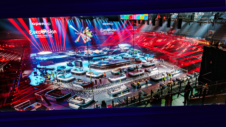The Eurovision stage is set in Rotterdam. Pic: EBU/Nathan Reinds