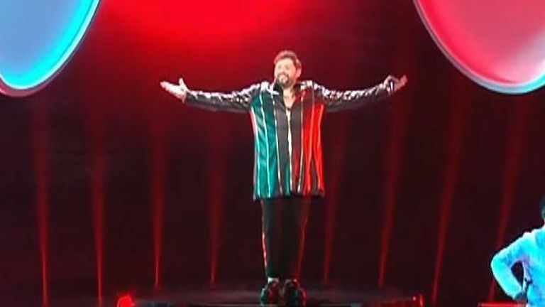James Newman takes the stage at Eurovision 2021