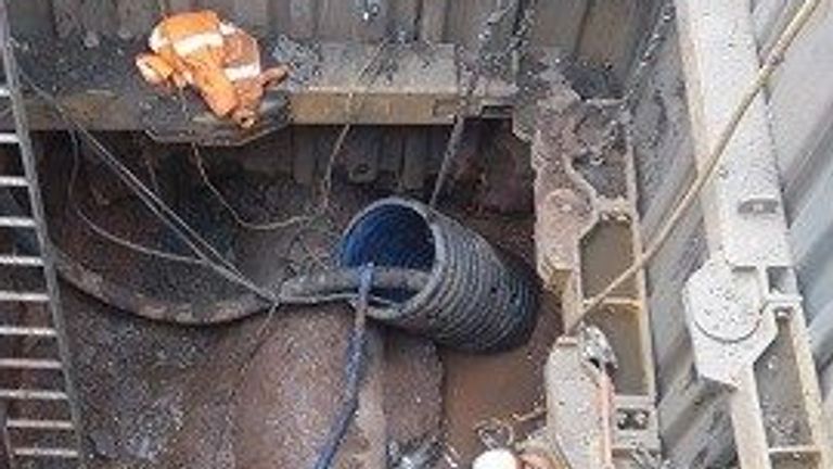 A 1000m long fatberg is blocking a Birmingham sewer. Pic: Severn Trent