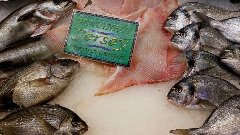 Fresh fish is seen at the fish market in St Helier, Jersey November 13, 2012.