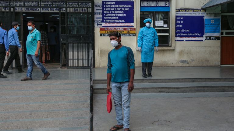 Hospitals are struggling to cope with the virus in India 