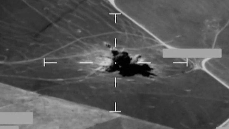 RAF airstrikes on IS targets in Iraq.