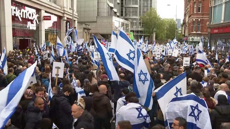 Pro Israel Rally Takes Place In London News Uk Video News Sky News