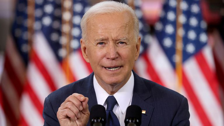 Joe Biden has announced the latest phase of America&#39;s vaccine rollout, targeting  12-15 year olds
