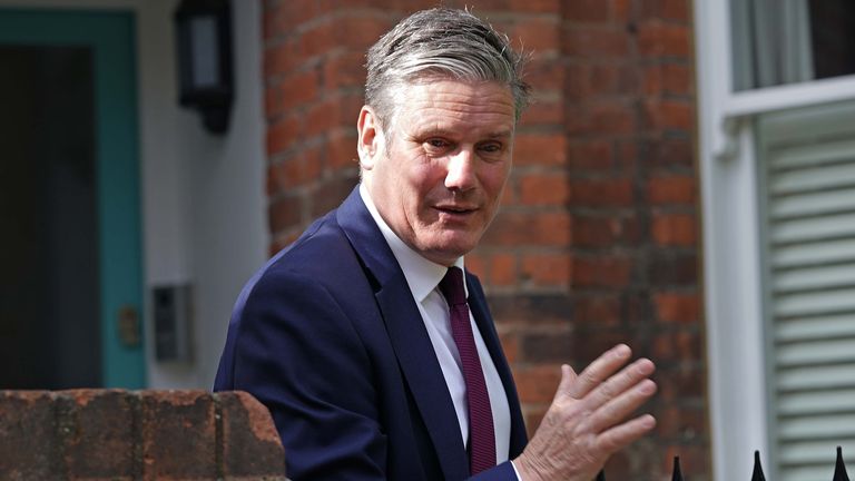 Keir Starmer leaves his London home