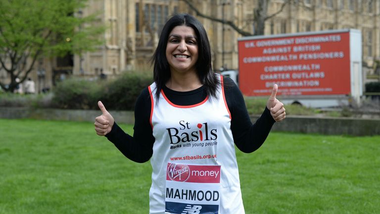 Labour MP for Birmingham Ladywood Shabana Mahmood on College Green, London, before taking part in the Virgin Money London Marathon