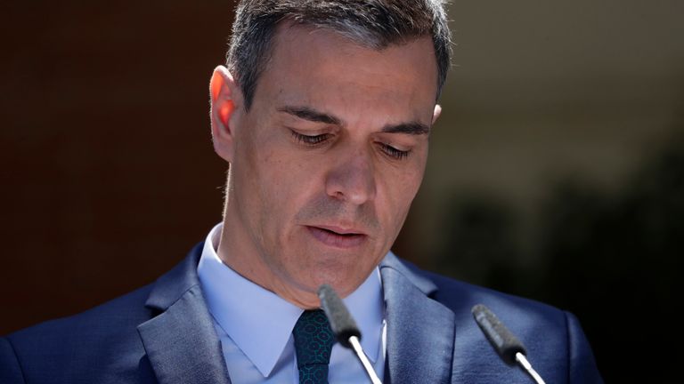 Spain&#39;s Prime Minister Pedro Sanchez described the influx of migrants as a "serious crisis". Pic AP