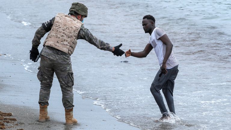 The military has been detaining migrants