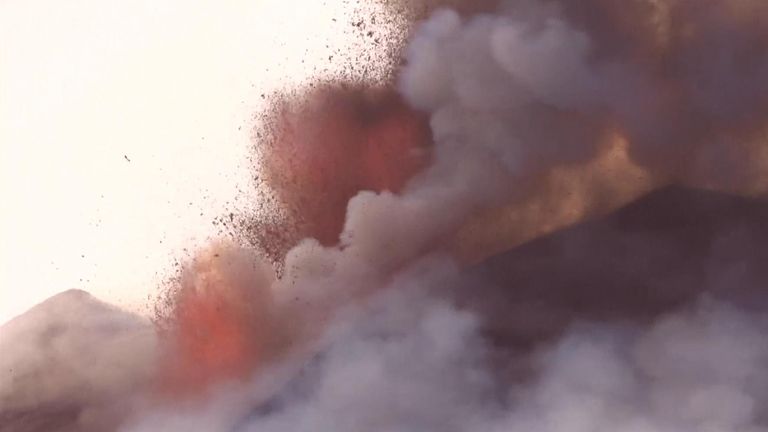 Italy&#39;s Mount Etna spews lava in dawn eruption