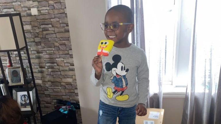Noah cheekily arranged for the SpongeBob shipment to be sent to his auntie&#39;s house. Pic: GoFundMe