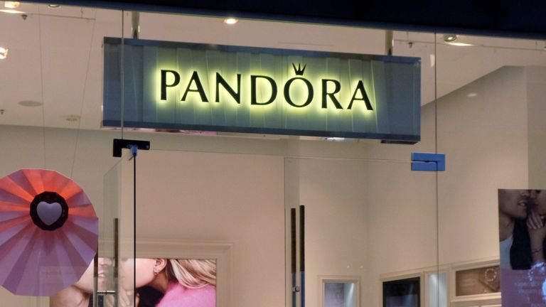  A general view of the Pandora shop in Riga, Latvia Febuary 4, 2020.