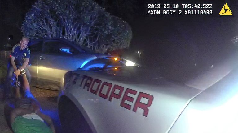 The bodycam footage shows a state trooper dragging Ronald Greene during the arrest