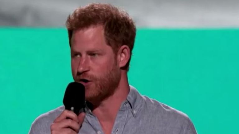 Prince Harry appeared in person at the show