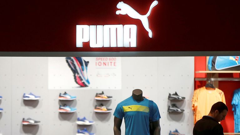 A customer visits a store of Puma sportswear company at Tbilisi Mall in Tbilisi, Georgia, April 22, 2016.