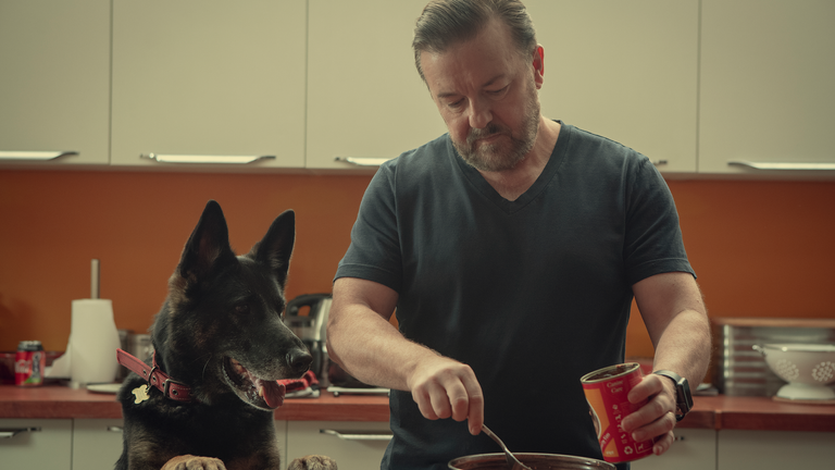 Ricky Gervais created After Life, which streams on Netflix. Pic: Natalie Seery