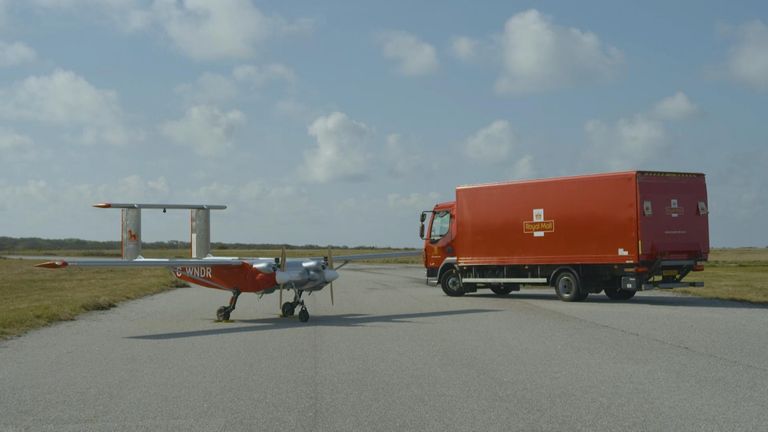 Drones are being trialled by the Royal Mail as a way of delivering items including COVID-19 tests to the Isles of Scilly.  