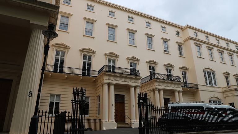 The Royal Society headquarters in Carlton House Terrace, St James&#39;s, central London