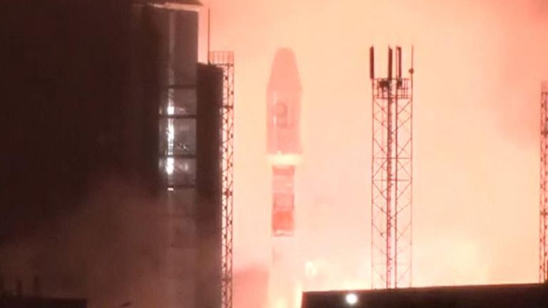 Soyuz rocket launch in Russia