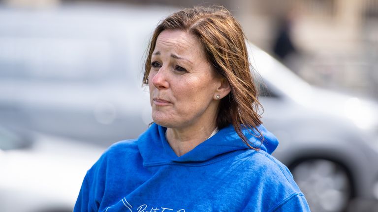 Ruthie Henshall in Parliament Square, London, to deliver a petition calling for all care home residents to have the right to an essential visitor in the event of another wave of the coronavirus pandemic. Picture date: Tuesday May 4, 2021