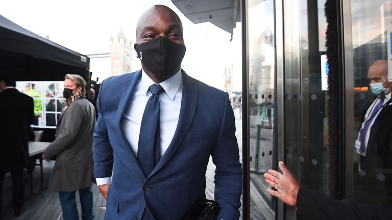 Conservative&#39;s Shaun Bailey arriving at City Hall, London, for the declaration for the next Mayor of London. Picture date: Saturday May 8, 2021.