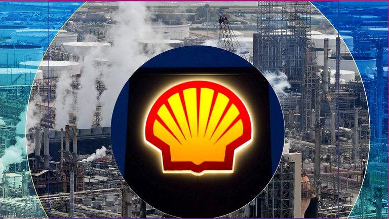 Shell ordered to reduce emissions by 45% by 2030 in landmark ruling | Climate News | Sky News