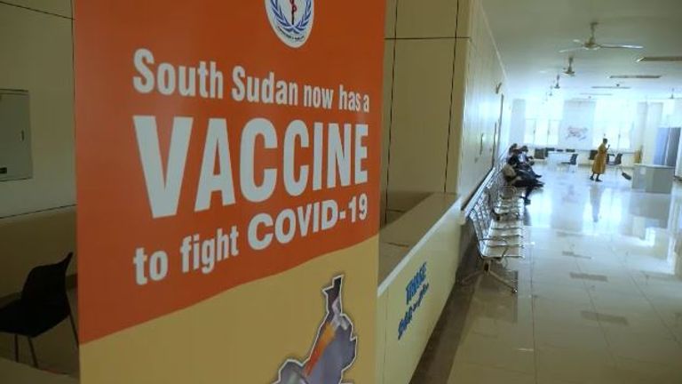 This vaccine clinic in South Sudan&#39;s Juba Hospital was fairly empty