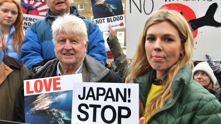 Stanley Johnson and Carrie Symonds