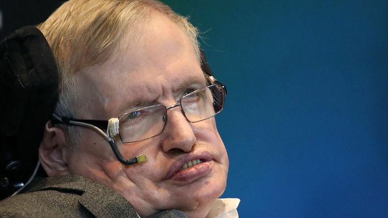 Professor Hawking died in 2018