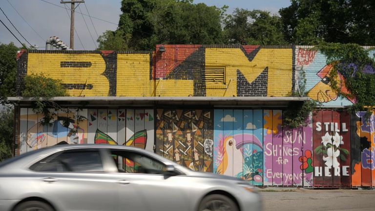 A Black Lives Matter mural in Texas