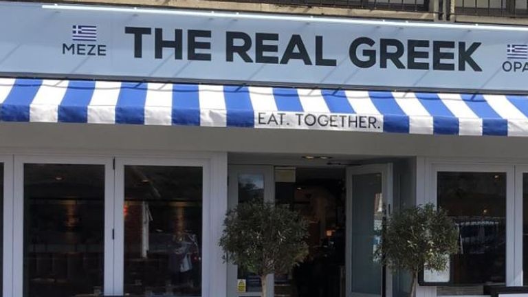 The Real Greek restaurant Windsor - undated photo handout from Fulham Shore - sent 28/5/21