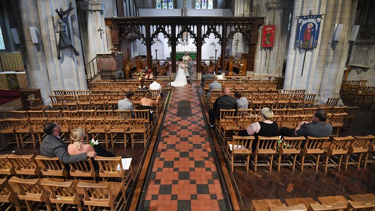 Weddings are once again permitted to take place in England, with ceremonies capped at a maximum of 30 guests