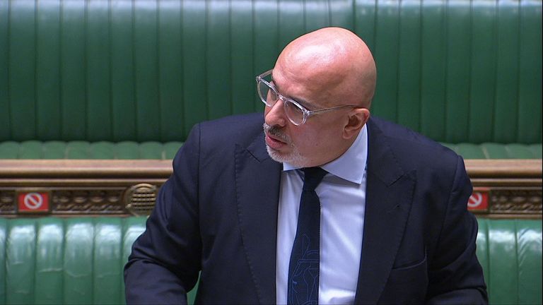 Vaccines Minister Nadhim Zahawi answers an urgent question on COVID-19 restrictions